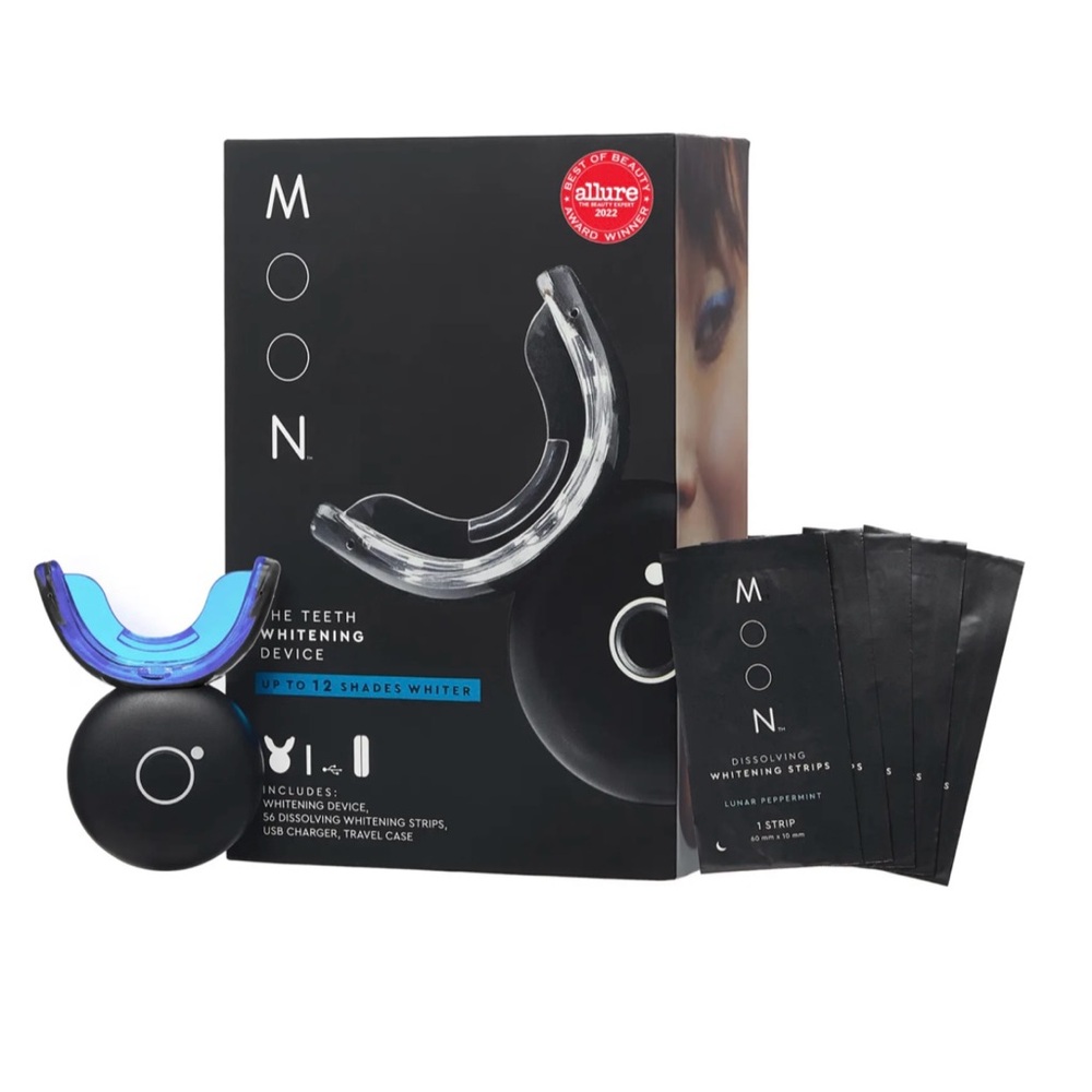 🌜NIB Moon Teeth Whitening LED Device, 56 Whitening, Travel Case & USB Charger🌛